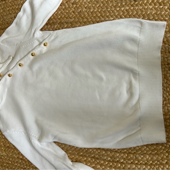 Lilly Pulitzer Tops - Lilly Pulitzer White/Cream Knit Sweater with Gold Buttons